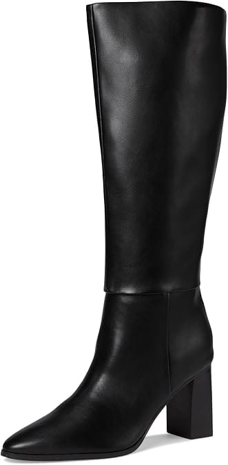 Bota feminina Calvin Klein Dawna cano longo preta com salto bloco
