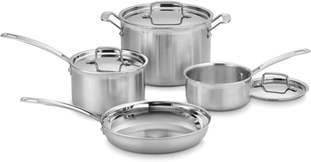 Cuisinart MultiClad Pro jogo de panelas em aço inox com 3 camadas 7 peças