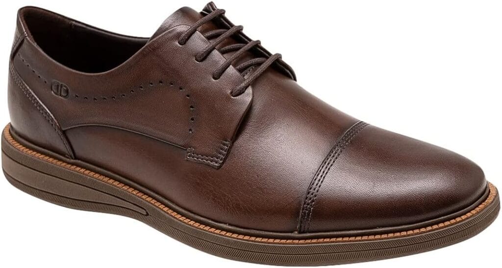 Democrata Metropolitan Bay sapato social masculino em couro marrom escuro
