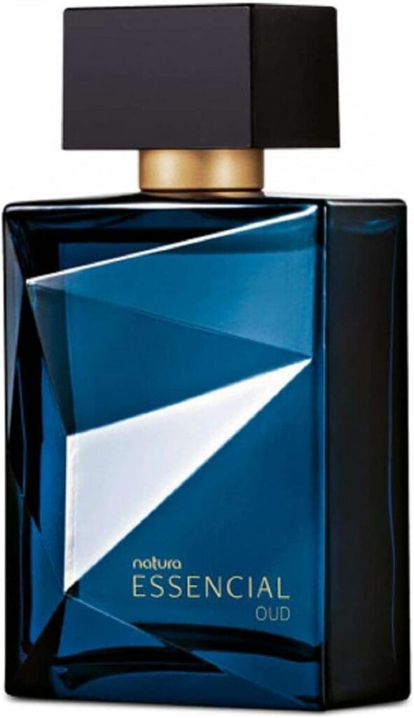 Essencial Oud Deo Parfum Masculino 100 ml da Natura em frasco azul escuro