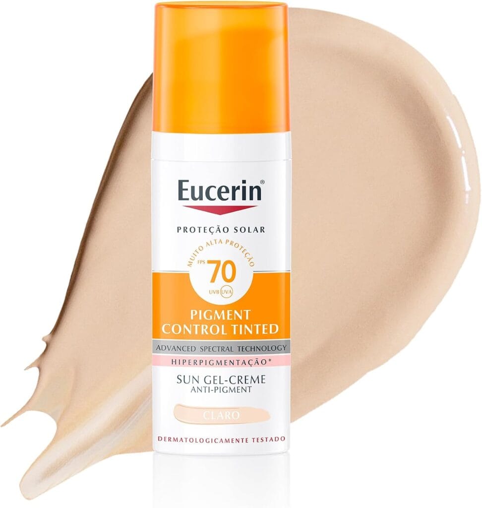 Eucerin Pigment Control Tinted FPS 70 Cor Clara 50 ml com Thiamidol e proteção contra manchas