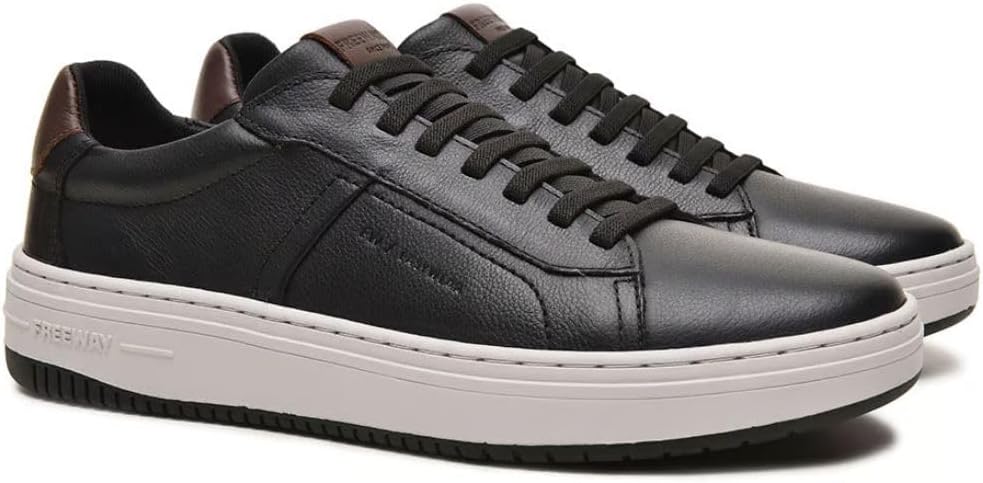 Freeway Evo 02 sapatênis masculino em couro preto