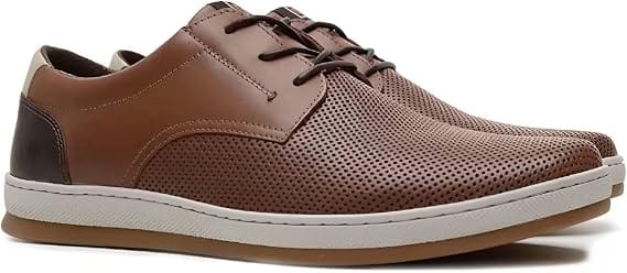 Freeway Sapatênis Masculino Box em Couro Marrom
