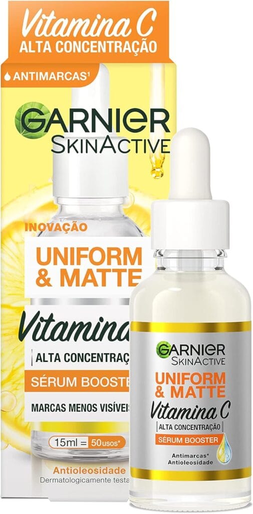 Garnier Uniform & Matte Sérum Facial Antimanchas Vitamina C 15 ml para pele oleosa