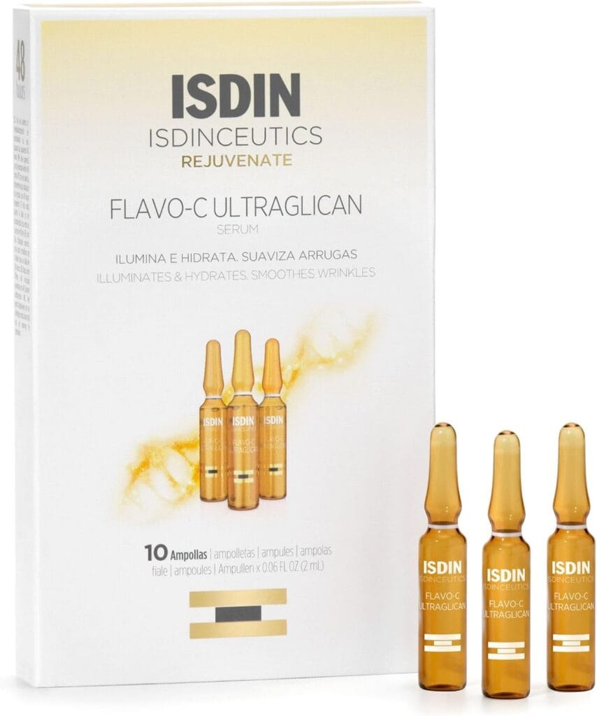 ISDIN Flavo-C Ultraglican Ampolas 10 Unidades – Vitamina C para o Rosto | ZEGGY