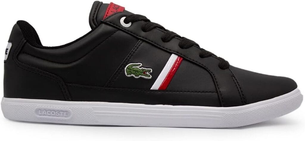 Lacoste Europa 319 sapatênis masculino em couro azul-marinho