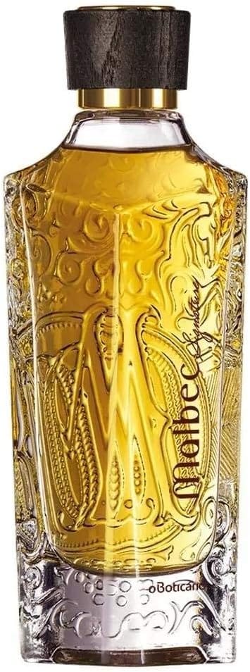 Malbec Signature Eau de Parfum 90 ml O Boticário em frasco dourado de perfume masculino nacional