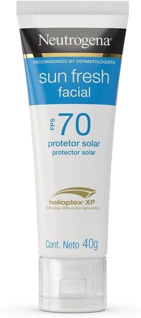Neutrogena Sun Fresh Facial FPS 70 com toque seco e alta proteção solar