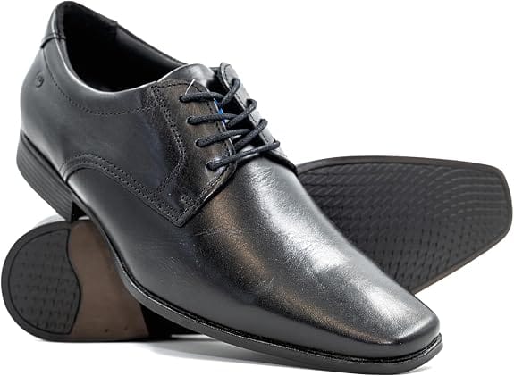 Pegada 126311 sapato social masculino em couro preto