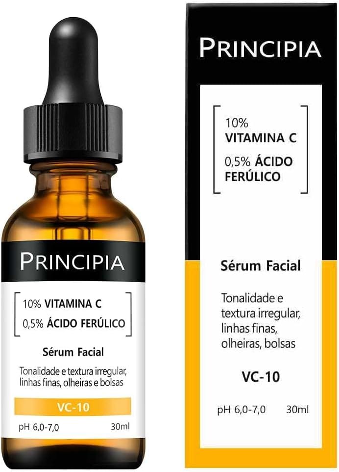 Principia VC-10 Sérum Vitamina C 10% + Ácido Ferúlico 30 ml entre as melhores vitaminas C para o rosto