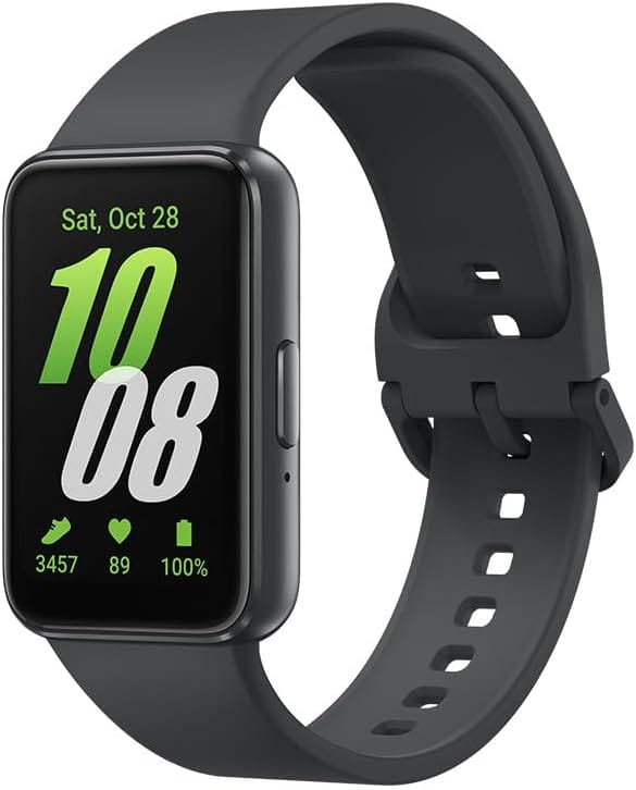 Samsung Galaxy Fit3 Grafite smartwatch masculino com tela AMOLED de 1,6 polegada