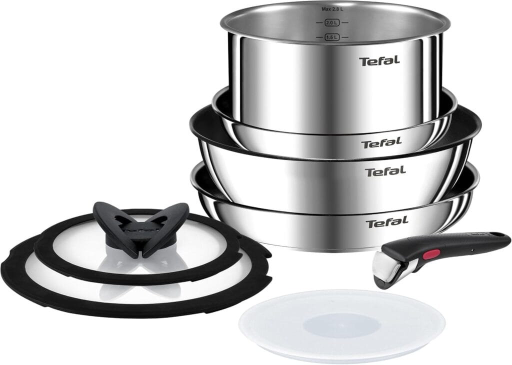 T-Fal Ingenio jogo de panelas em aço inox com fundo triplo 4 peças