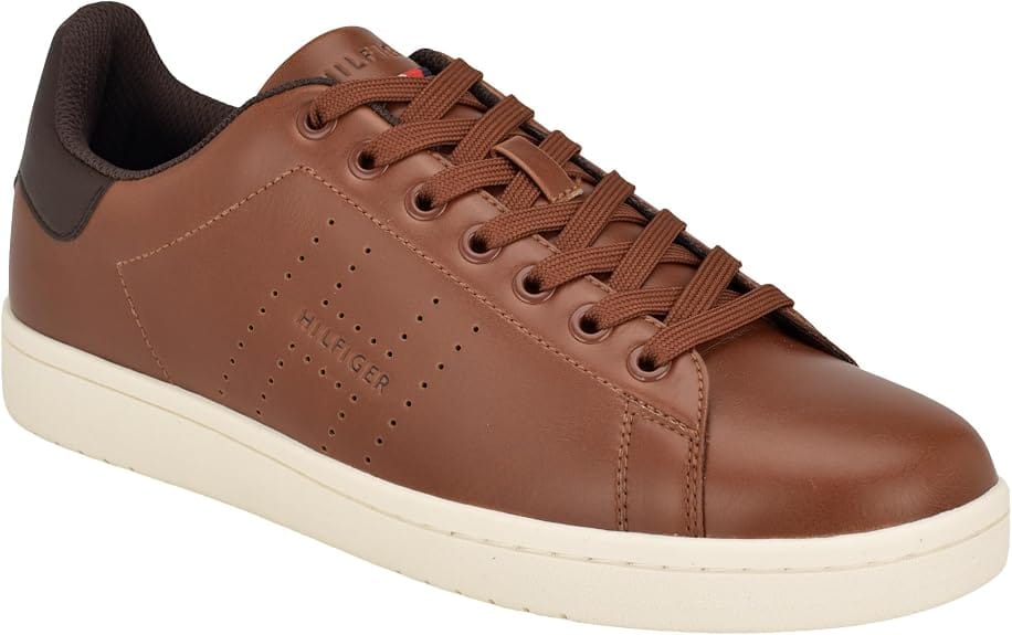 Tommy Hilfiger Liston sapatênis masculino em couro conhaque