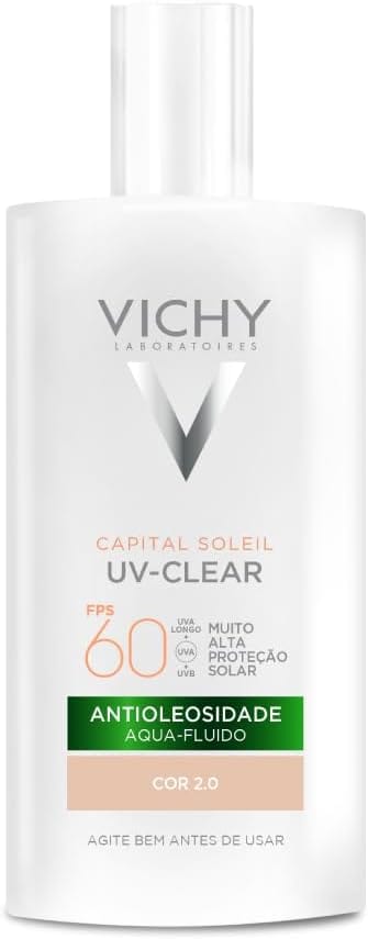 Vichy Capital Soleil UV-Clear FPS 60 com niacinamida, ácido salicílico e toque seco