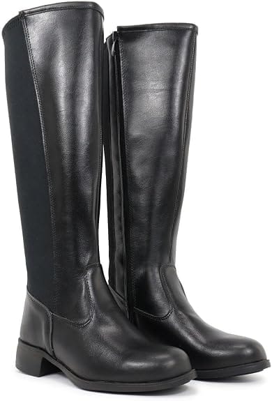 Bota feminina Yes Basic cano longo plus size preta com salto bloco