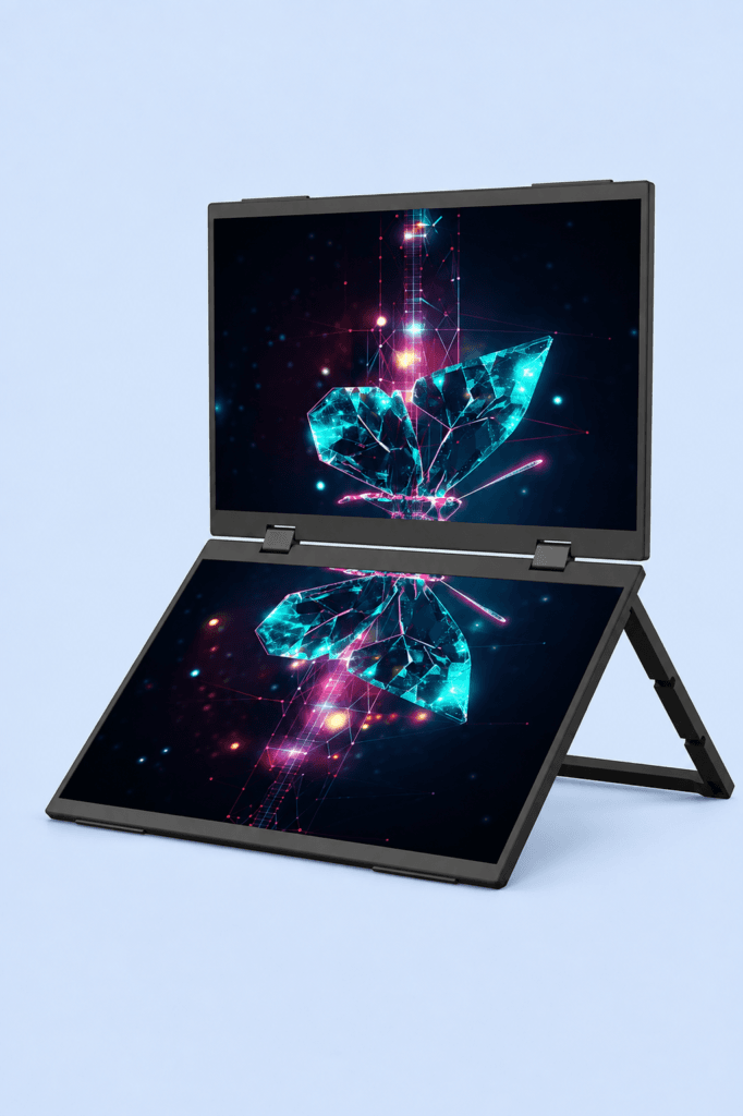 Bettdow monitor portátil duplo 15,4 polegadas Full HD IPS com USB-C para notebook