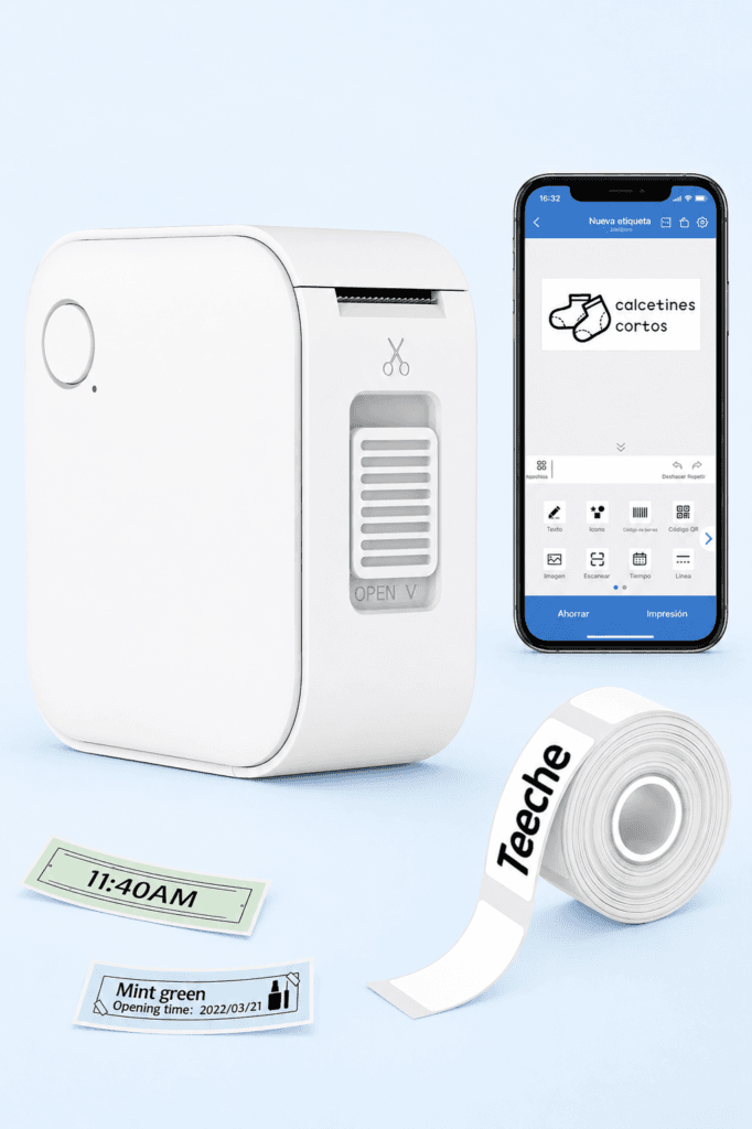 ALTOMEX RE-H95 impressora térmica portátil de etiquetas Bluetooth branca