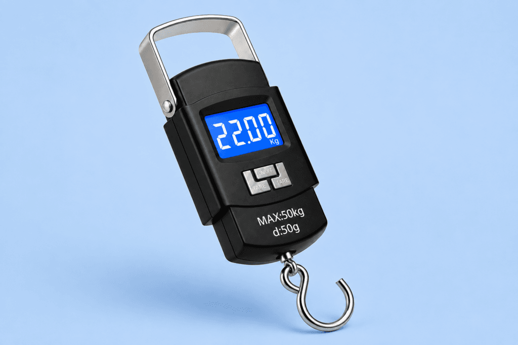 Balança digital portátil para bagagem até 50 kg com visor LCD