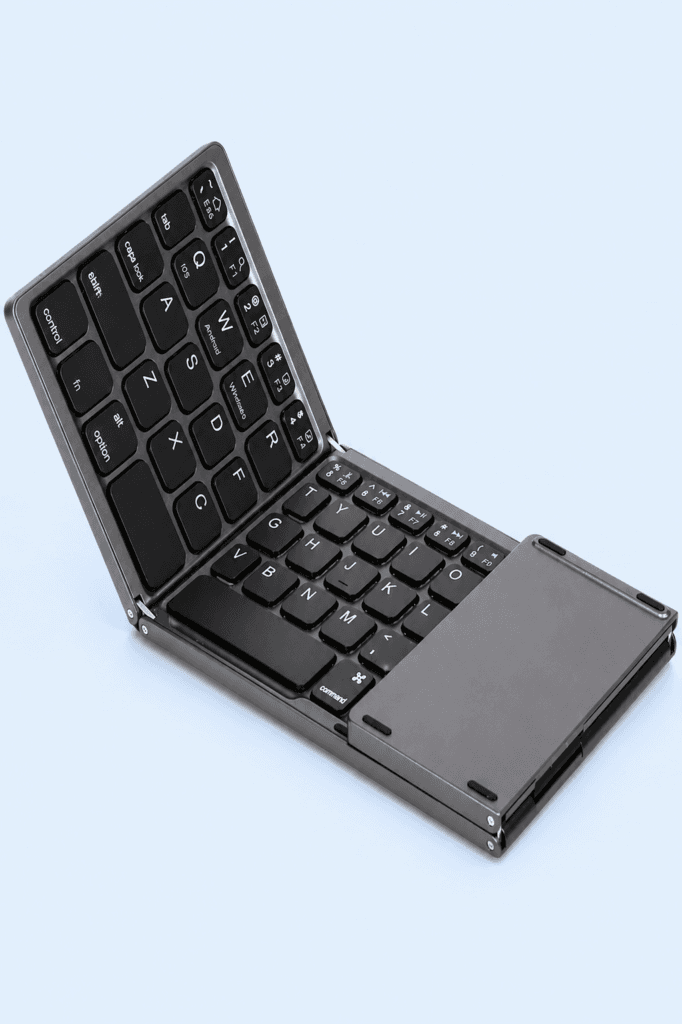 CodaTech mini teclado Bluetooth dobrável com touchpad integrado