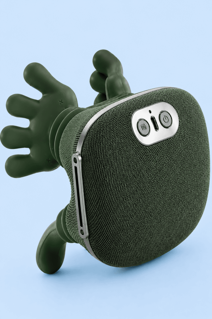 Massageador elétrico Mãozinha portátil com aquecimento infravermelho e recarga USB-C