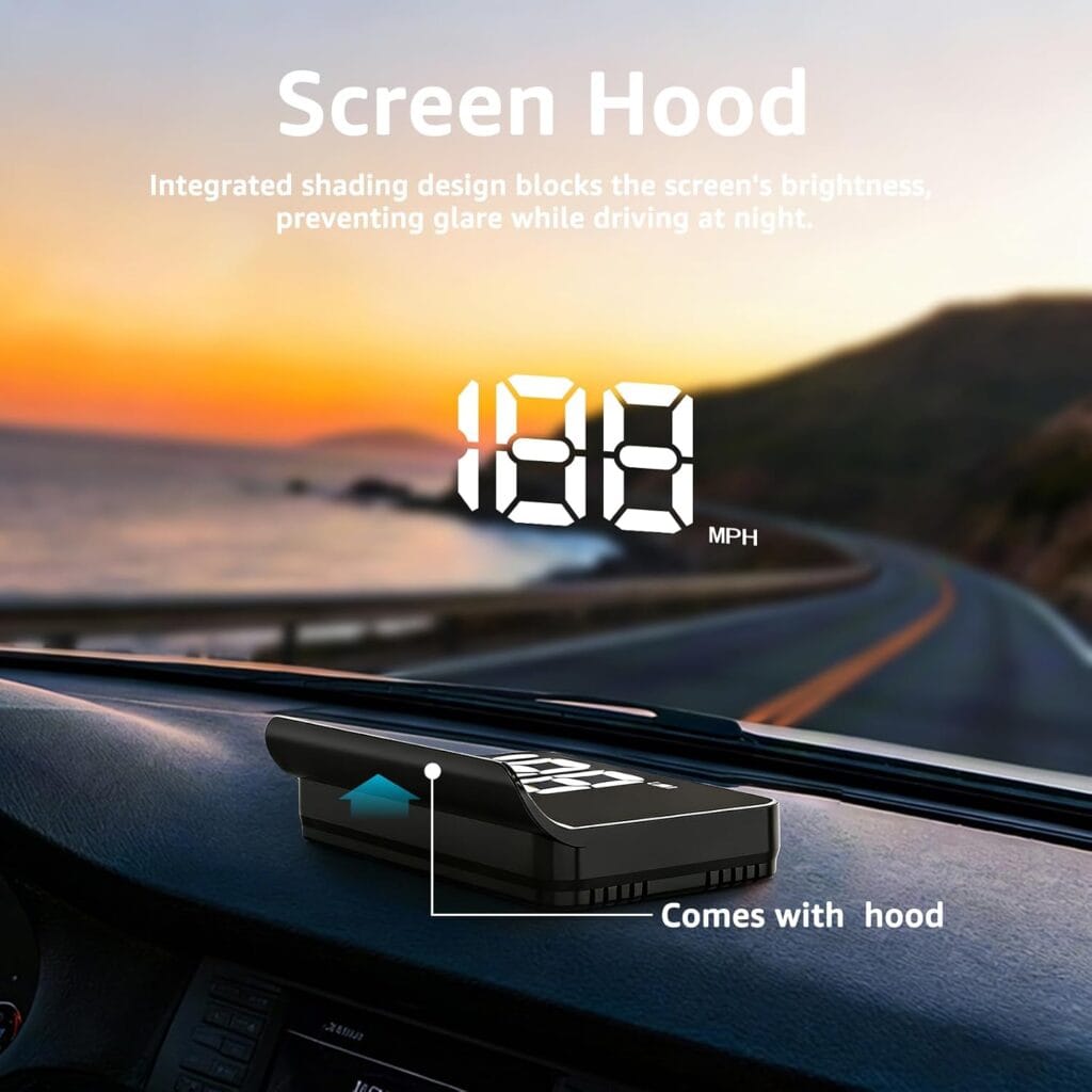 KUOWEIHUD K1 HUD automotivo com velocímetro GPS e projeção frontal no para-brisa