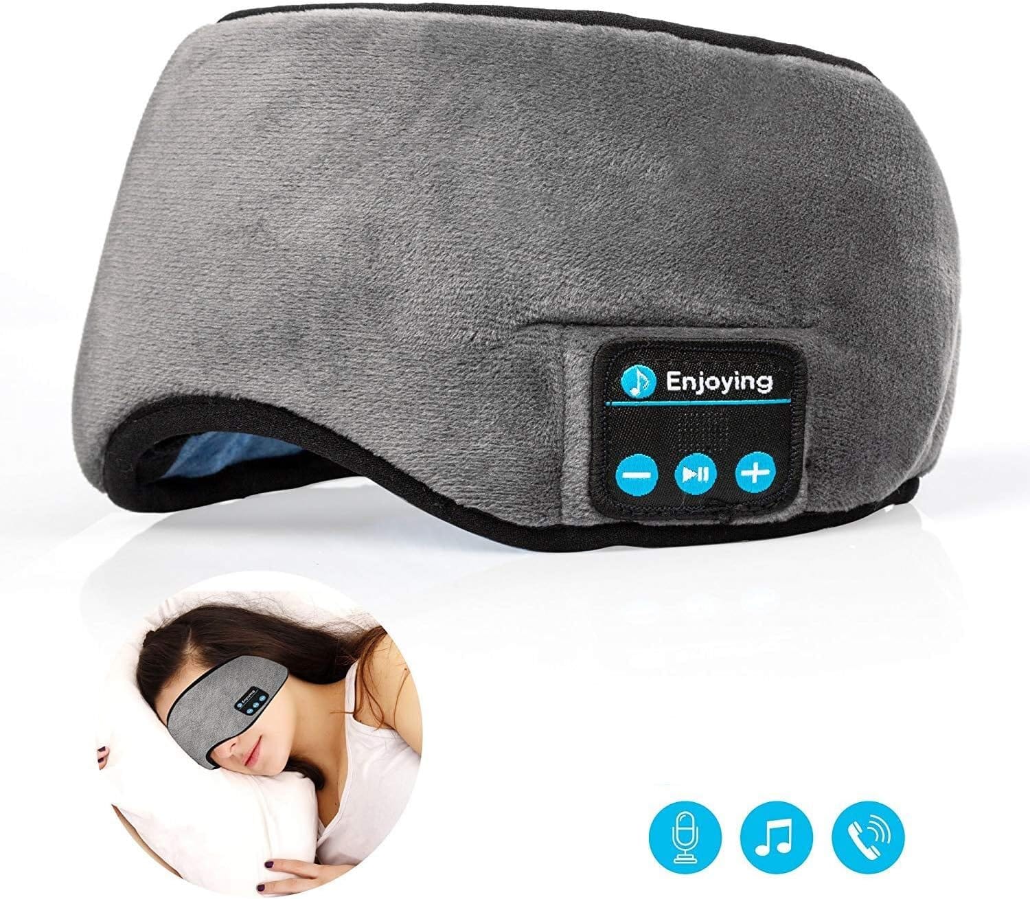 Lavince máscara de dormir Bluetooth com fones integrados para viagem